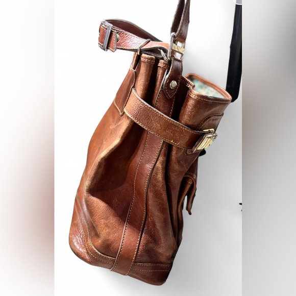 Vintage M. Rossetti Genuine Brown Leather Shoulder Bag - Picture 5 of 16